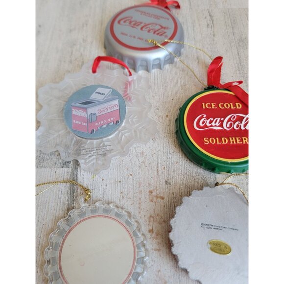 Vintage Coca-Cola bottle cap The dazzle variety ornament Xmas Coke set - Picture 8 of 8